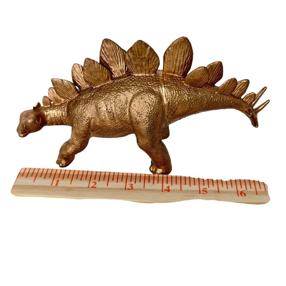 2004 Schleich Custom Bronze Paint Stegosaurus Rex Dinosaur 7"‎ Figurine
